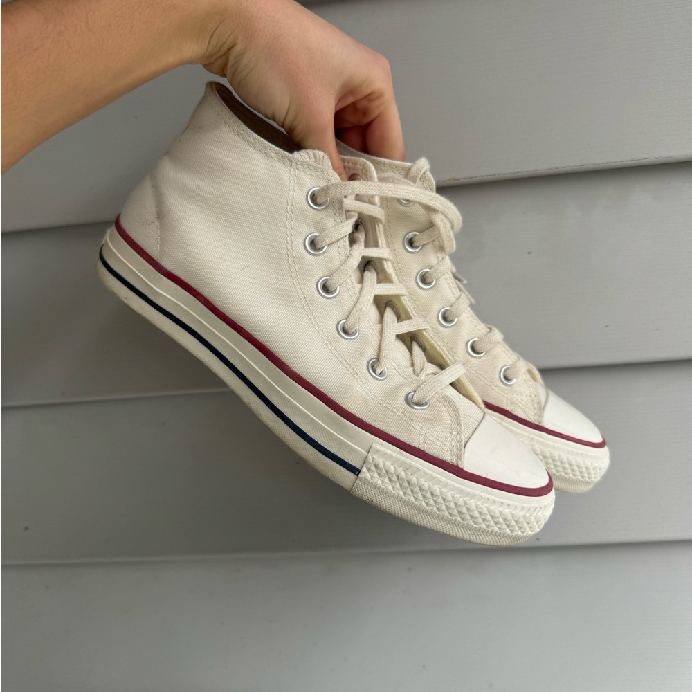 Converse High-Top Sneakers in Cream